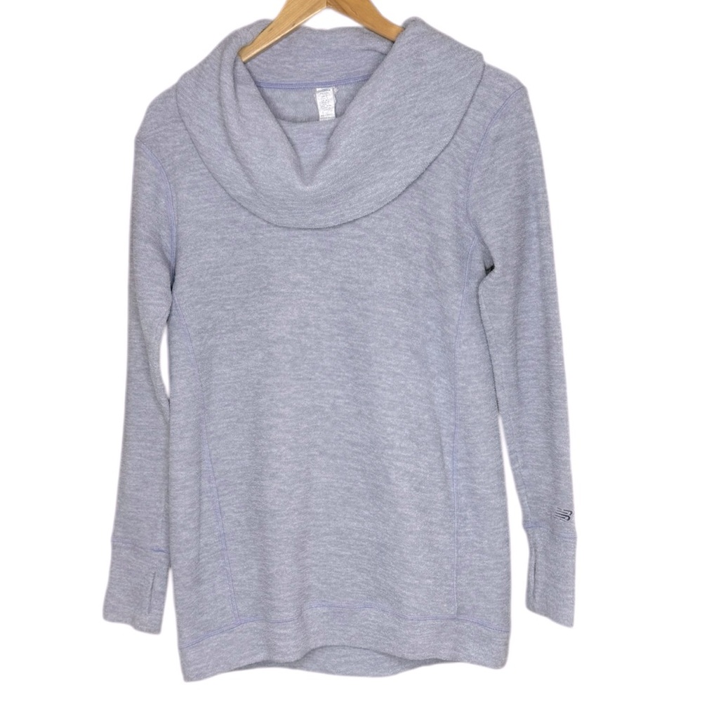New Balance Cowl Neck Sweater Lightweight Knit
